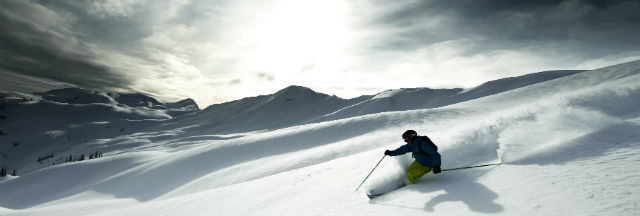 Testing the latest ski equipment in Revelstoke